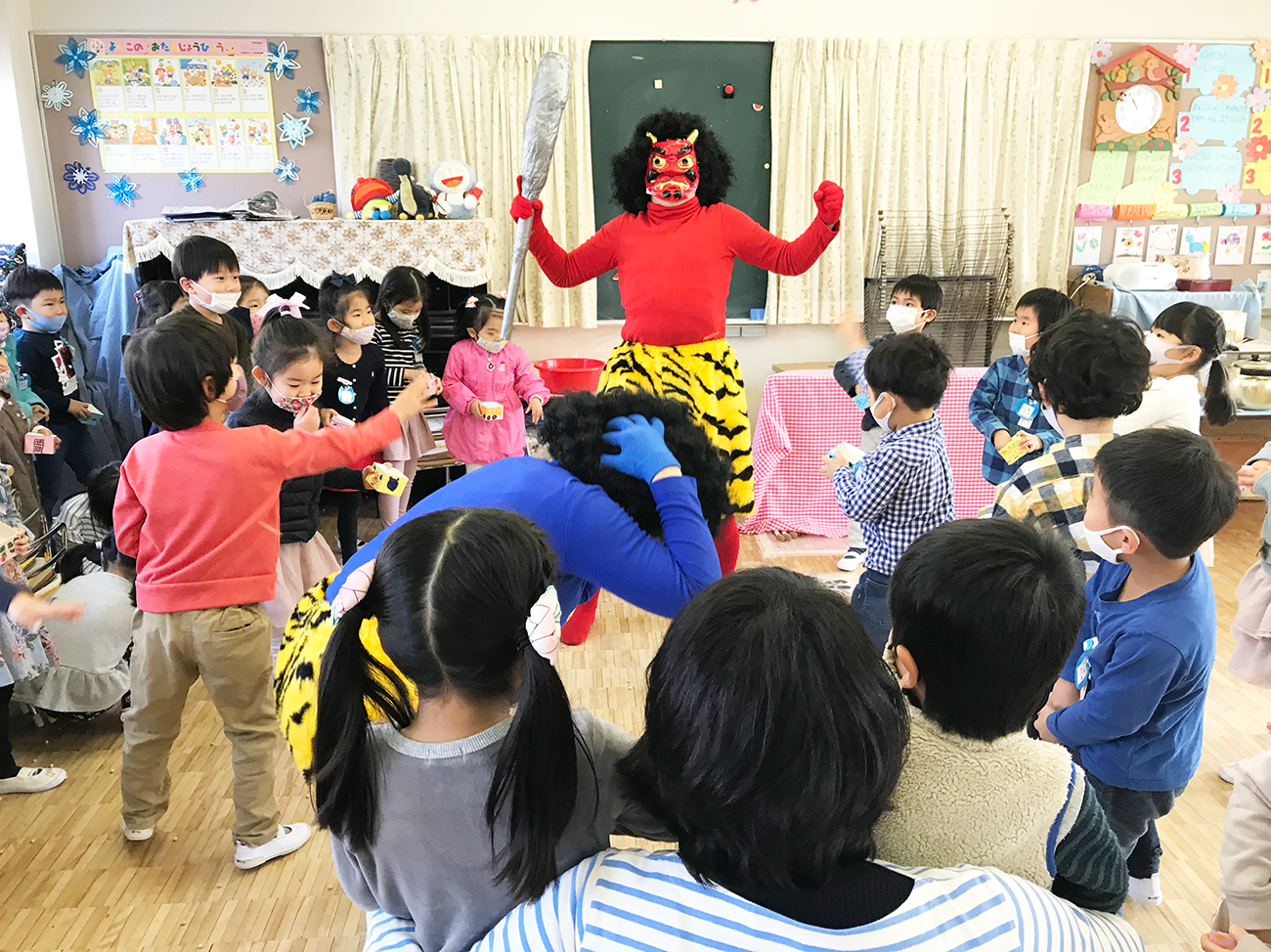 豆まき あいわ幼稚園 名古屋市名東区の幼稚園